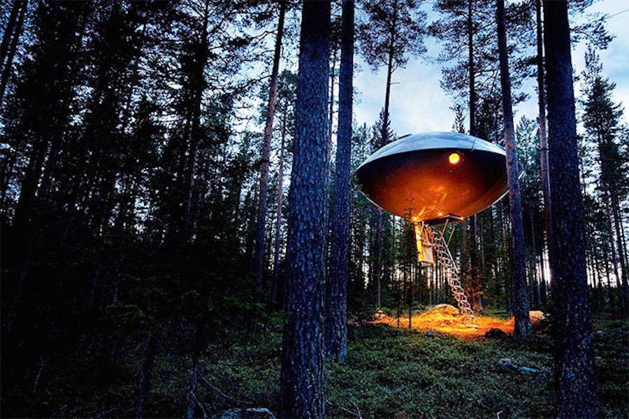 ＃讓你住進幽浮裡！： 瑞典特色旅店 Tree Hotel 1