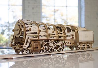＃ 可以跑的手工DIY模型 UGears ：小火車動起來了！
