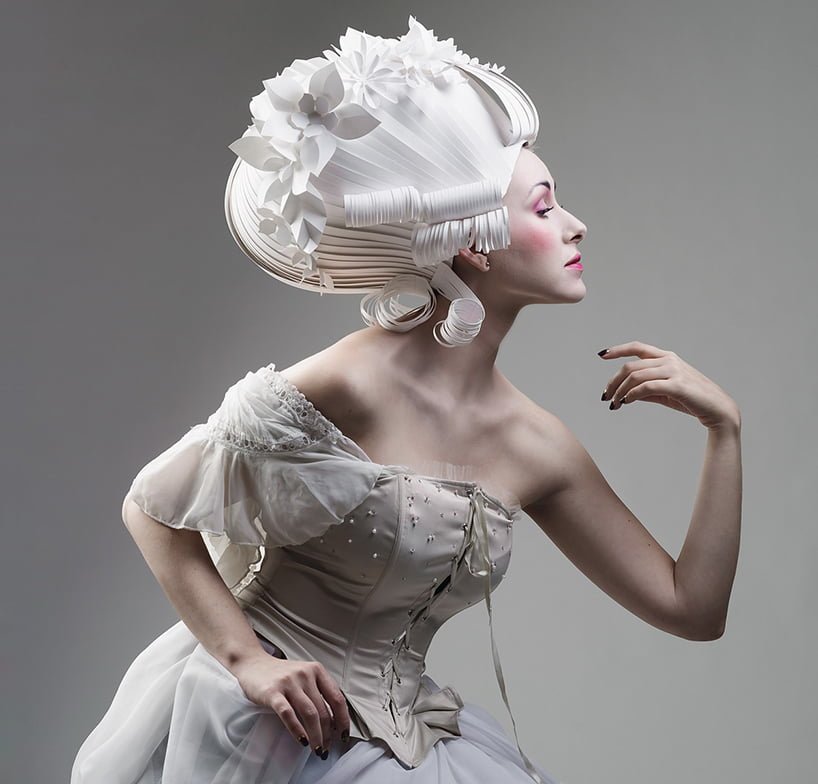 ＃ 這傳統的婚紗及復古的帽子竟是用紙做的？： Asya Kozina 挑戰華麗沒有極限 4