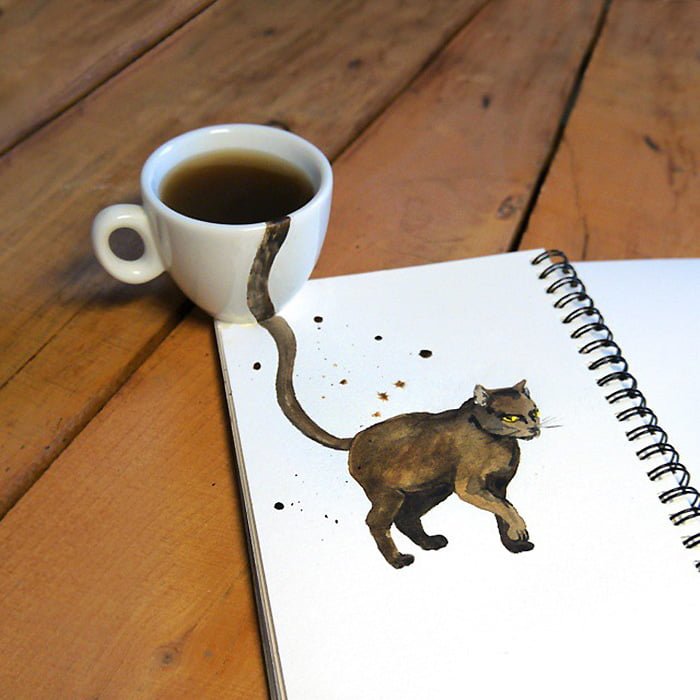 ＃ Elena Efremova咖啡與貓的連結：提供不同咖啡的想像 4
