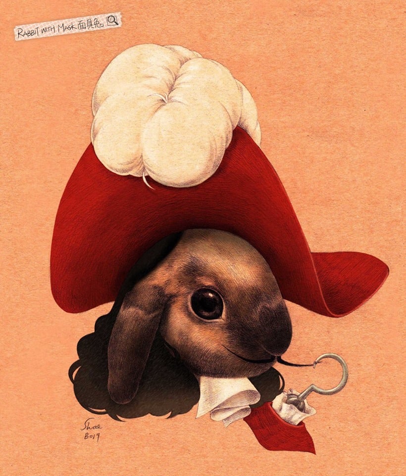 ＃ 當萌兔闖入名畫的世界：插畫家 Shae 的精緻兔子手繪之作 15