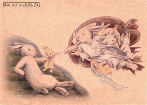 ＃ 當萌兔闖入名畫的世界：插畫家 Shae 的精緻兔子手繪之作 3