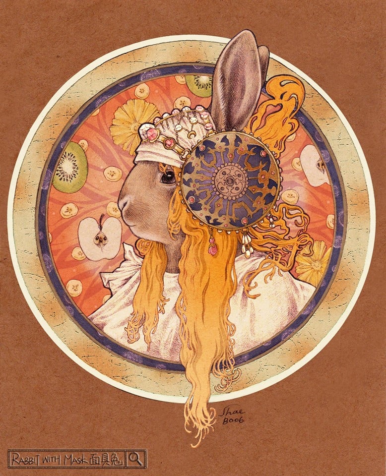 ＃ 當萌兔闖入名畫的世界：插畫家 Shae 的精緻兔子手繪之作 9