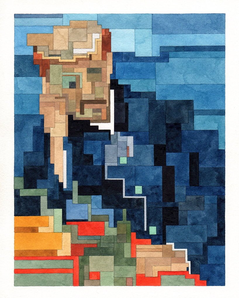 ＃ 這些水彩畫作要瞇著眼睛看： Adam Lister 汲取藝術作及流行文化的8位元水彩作品 7
