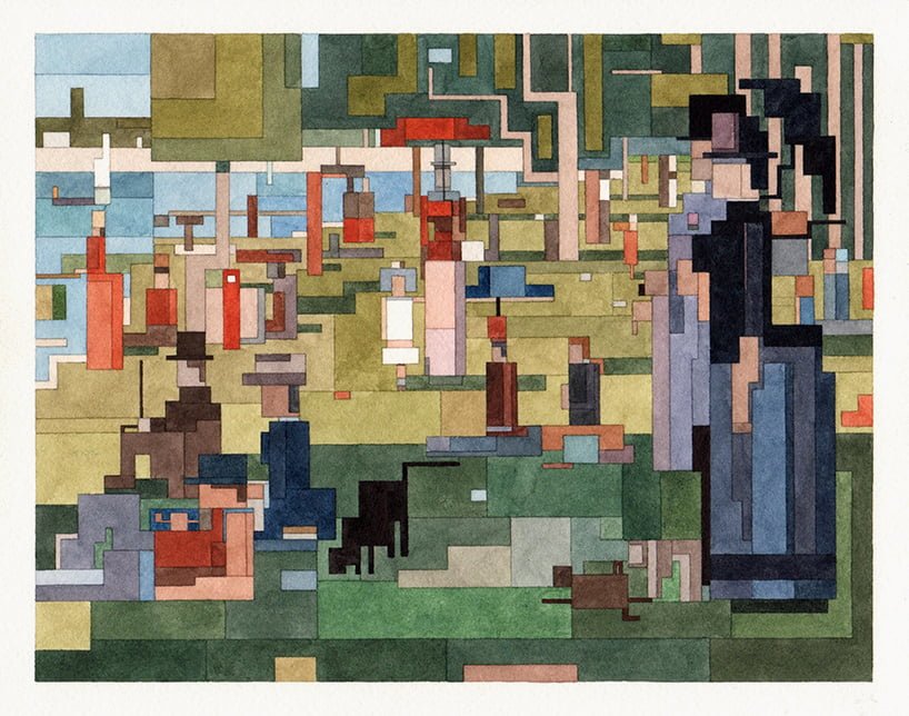 ＃ 這些水彩畫作要瞇著眼睛看： Adam Lister 汲取藝術作及流行文化的8位元水彩作品 4