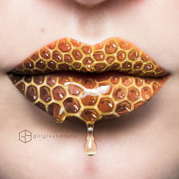＃ 最極致的唇妝藝術 ：看化妝師 Andrea Reed 把嘴唇當畫布畫出神奈川大波 5