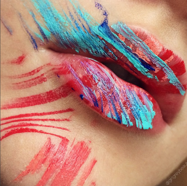 ＃ 最極致的唇妝藝術 ：看化妝師 Andrea Reed 把嘴唇當畫布畫出神奈川大波 11