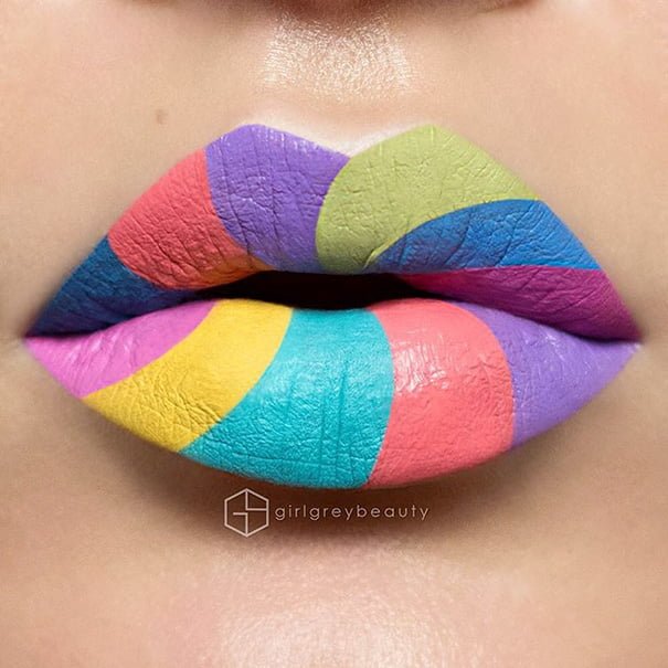 ＃ 最極致的唇妝藝術 ：看化妝師 Andrea Reed 把嘴唇當畫布畫出神奈川大波 13