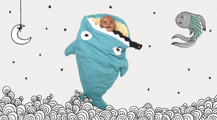 ＃ 西班牙品牌Baby Bites : 超逗趣！鯊魚咬寶寶療癒睡袋！