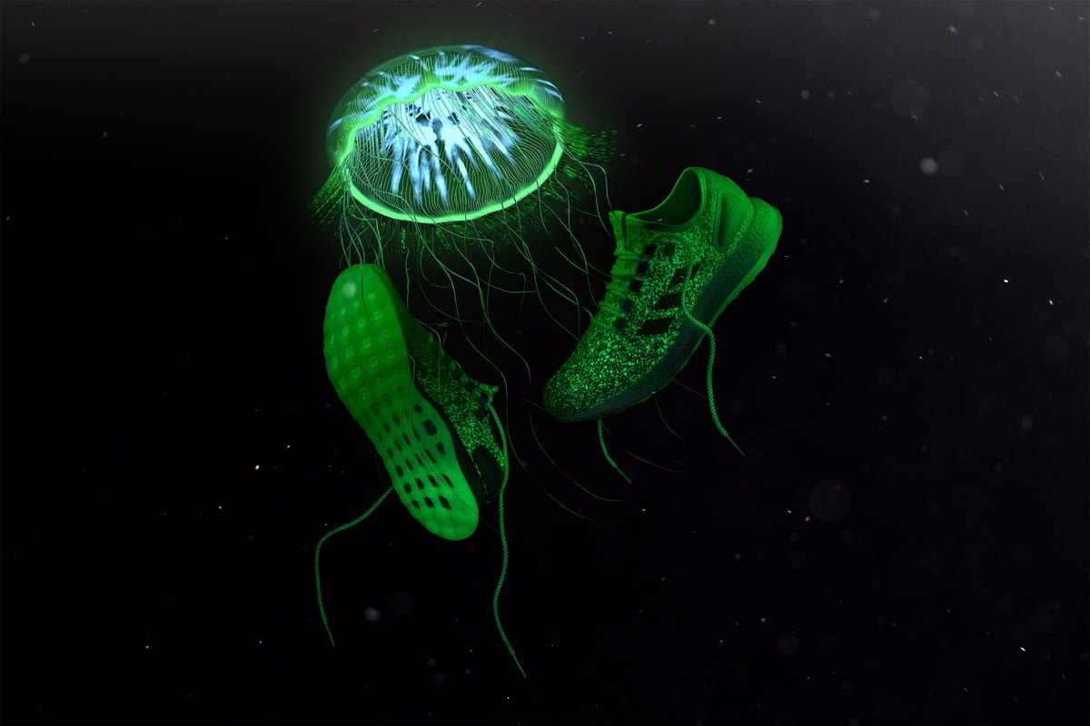 # adidas 球鞋交換計畫：美澳致命水母的綠光呈現 2