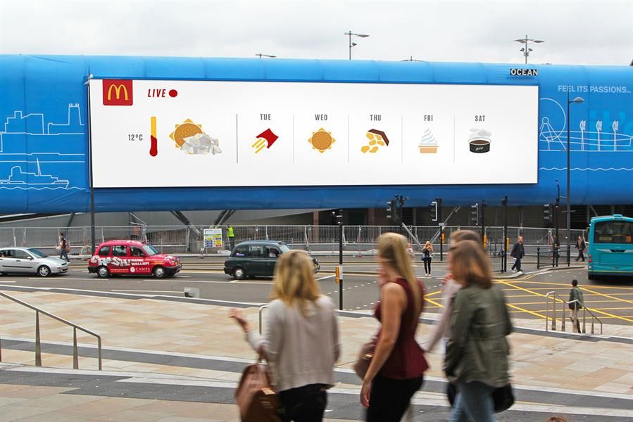 # 今天氣象預報是漢堡：英國麥當勞結合氣象帶出美味預報設計 2