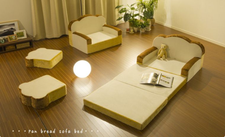 # 悠懶睡在麵包上：來自日本製的純手工「Pan Bread」沙發床 8