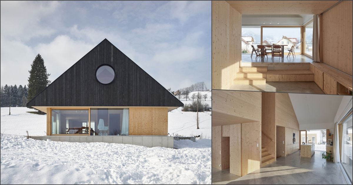# House With Gable：位於奧地利山區的極簡風格住宅