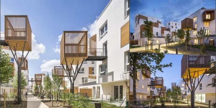 # 以社區交流為概念的陽台公寓：位於法國巴黎羅曼維爾郊區