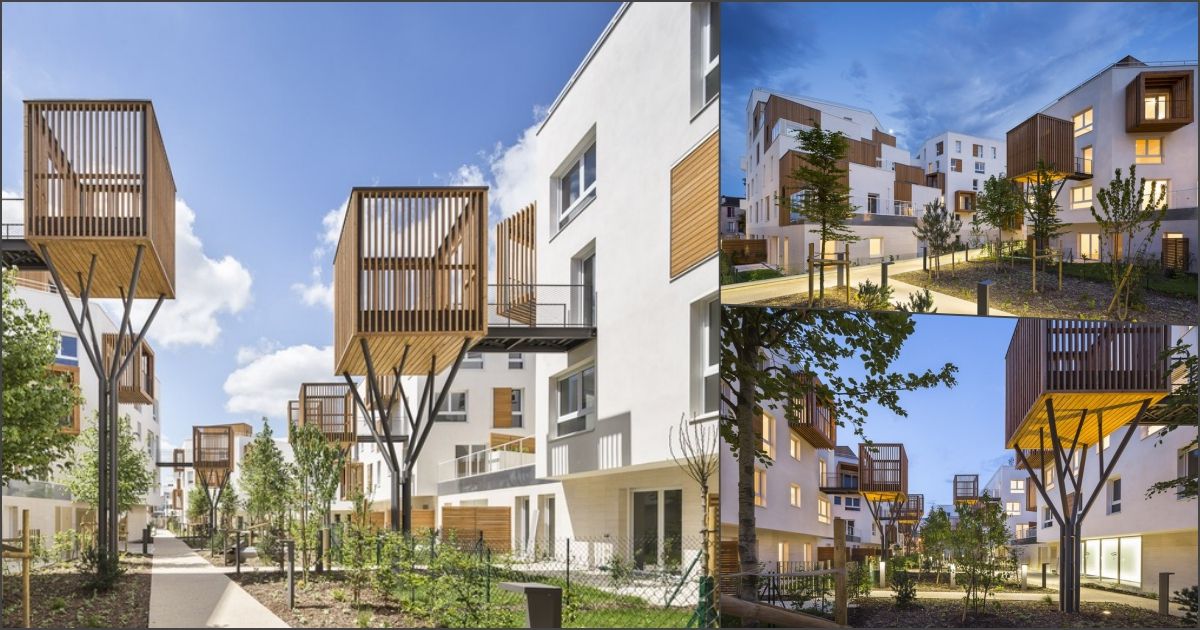 # 以社區交流為概念的陽台公寓：位於法國巴黎羅曼維爾郊區
