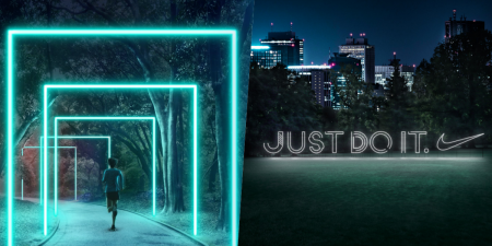 # Nike Japan 邀你一起來運動：AFTER DARK 用 LED 燈點亮新宿御苑