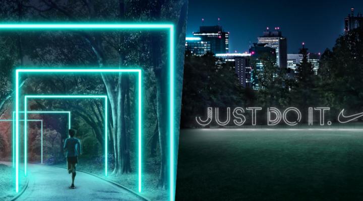 # Nike Japan 邀你一起來運動：AFTER DARK 用 LED 燈點亮新宿御苑