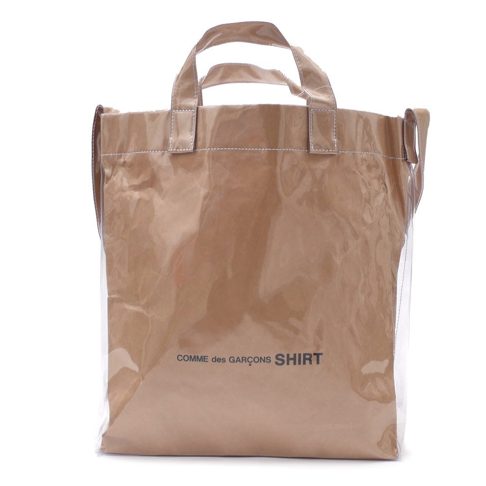 1.Comme des Garcons PVC Paper Shopper Tote Bag