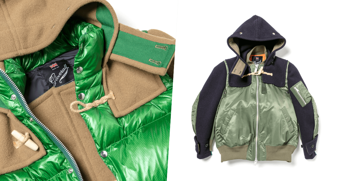 # sacai × Gloverall：牛角扣大衣＋MA-1！運用解構美學重新詮釋冬季保暖服