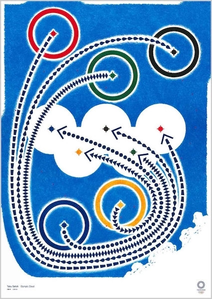 # 飛跑於雲浪中的 JoJo：東京 2020 奧運海報翻玩百年浮世繪！ 15