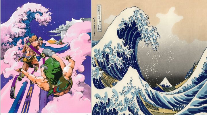 # 飛跑於雲浪中的 JoJo：東京 2020 奧運海報翻玩百年浮世繪！