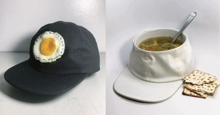 # 這樣能吃嗎？：藝術家Brian Downey把荷包蛋放在帽子上！