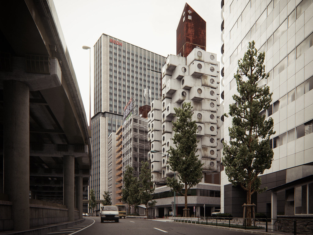 # 等不到 Cyberpunk 成真的那天：日本傳奇建築師黑川紀章的代謝建築「中銀膠囊塔」今日起正式拆除！ 5